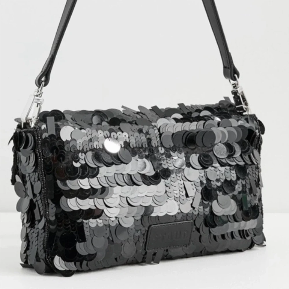 NWT • STAUD Timmy bag in black sequin - Picture 3 of 11